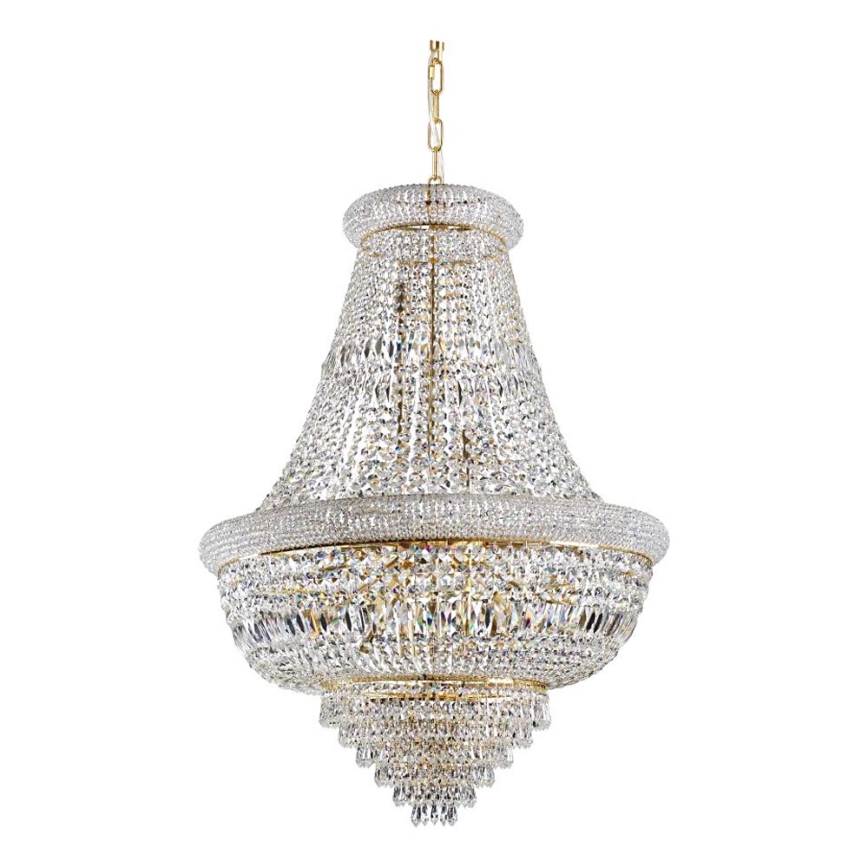 Ideal Lux - Kristāla lustra ar ķēdi DUBAI 24xE14/28W/230V d. 80 cm zelta