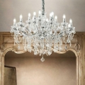 Ideal Lux - Kristāla lustra ar ķēdi FLORIAN 18xE14/40W/230V d. 86 cm caurspīdīga