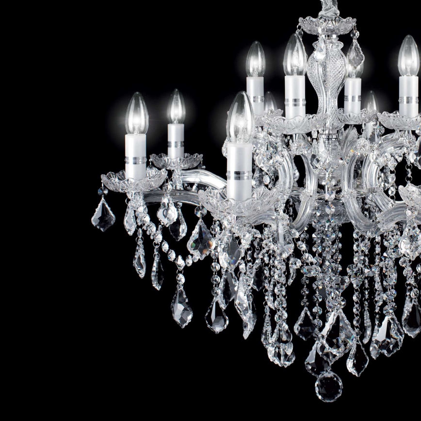 Ideal Lux - Kristāla lustra ar ķēdi FLORIAN 18xE14/40W/230V d. 86 cm caurspīdīga