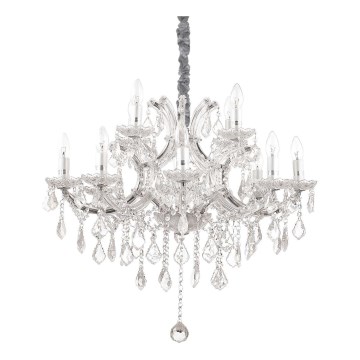Ideal Lux - Kristāla lustra ar ķēdi NAPOLEON 12xE14/40W/230V d. 74 cm spīdīgi hromēts