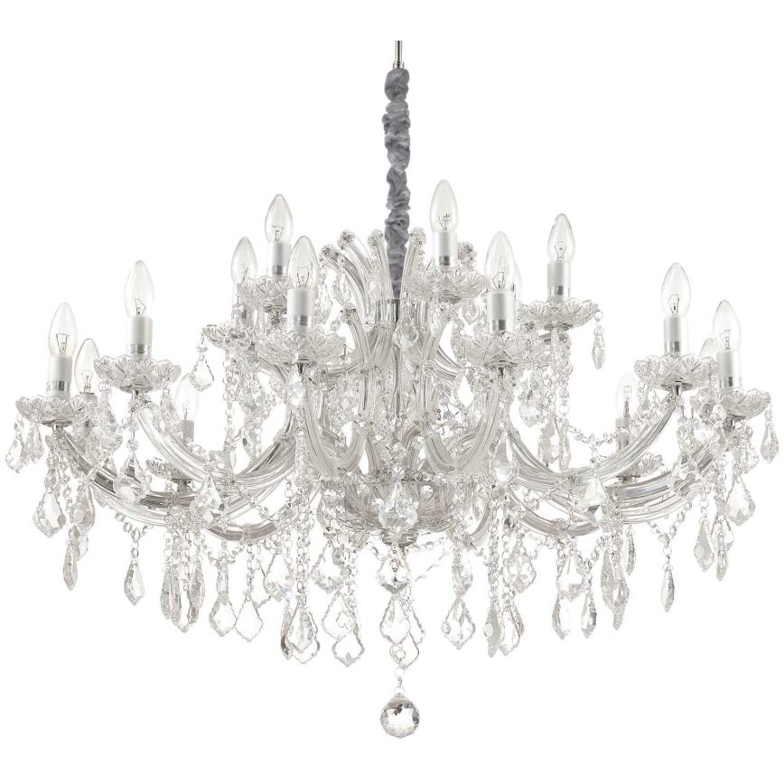Ideal Lux - Kristāla lustra ar ķēdi NAPOLEON 18xE14/40W/230V d. 96 cm spīdīgi hromēts