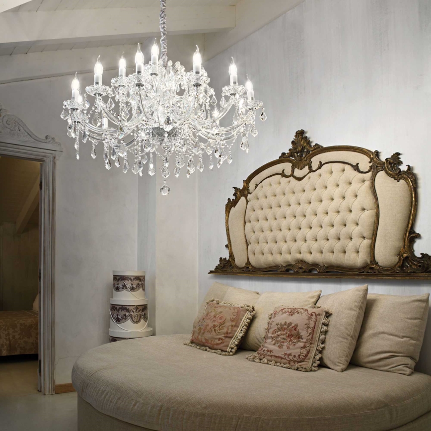 Ideal Lux - Kristāla lustra ar ķēdi NAPOLEON 18xE14/40W/230V d. 96 cm spīdīgi hromēts