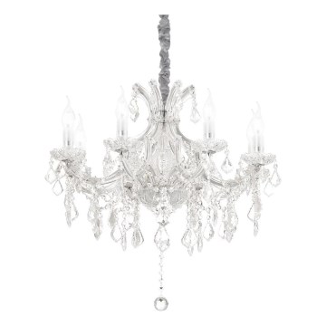 Ideal Lux - Kristāla lustra ar ķēdi NAPOLEON 8xE14/40W/230V d. 67 cm hroms