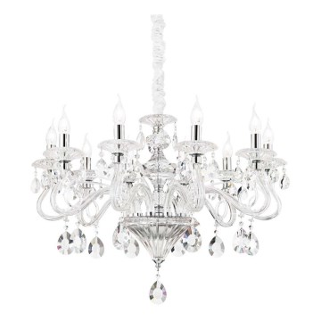 Ideal Lux - Kristāla lustra ar ķēdi NEGRESCO 10xE14/28W/230V d. 85 cm caurspīdīga
