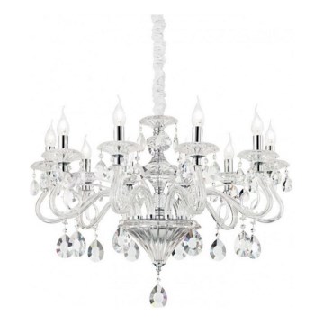 Ideal Lux - Kristāla lustra ar ķēdi NEGRESCO 8xE14/28W/230V d. 73,5 cm caurspīdīga