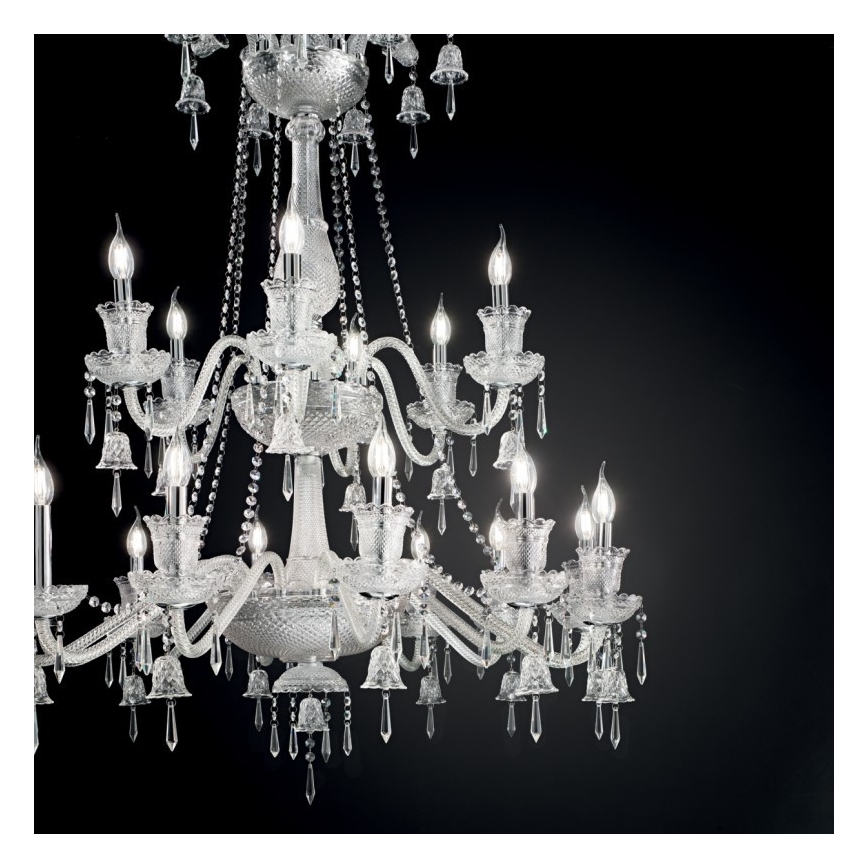 Ideal Lux - Kristāla lustra ar ķēdi REDENTORE 18xE14/40W/230V d. 102 cm caurspīdīga