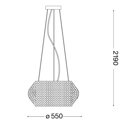 Ideal Lux - Kristāla lustra PASHA 10xE14/40W/230V d. 55 cm spīdīgi hromēts