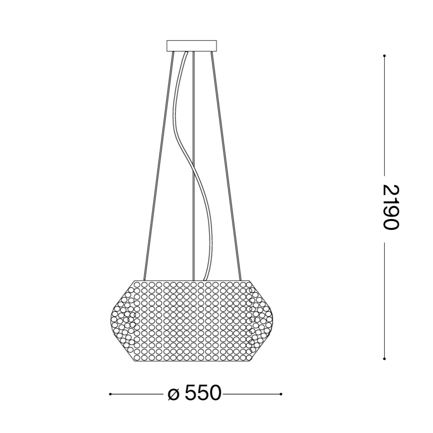 Ideal Lux - Kristāla lustra PASHA 10xE14/40W/230V d. 55 cm spīdīgi hromēts