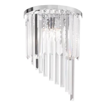 Ideal Lux - Kristāla sienas lampa CARLTON 3xE14/40W/230V spīdīgi hromēts