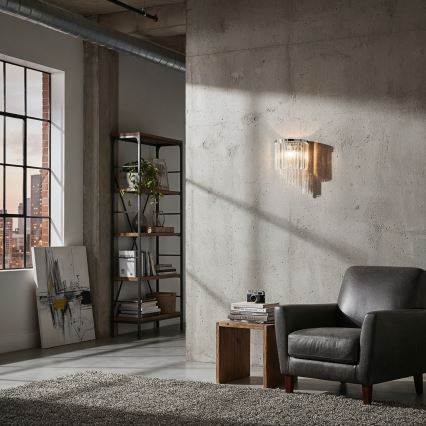 Ideal Lux - Kristāla sienas lampa CARLTON 3xE14/40W/230V spīdīgi hromēts