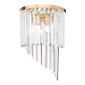 Ideal Lux - Kristāla sienas lampa CARLTON 3xE14/40W/230V zelta