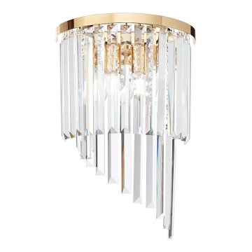 Ideal Lux - Kristāla sienas lampa CARLTON 3xE14/40W/230V zelta