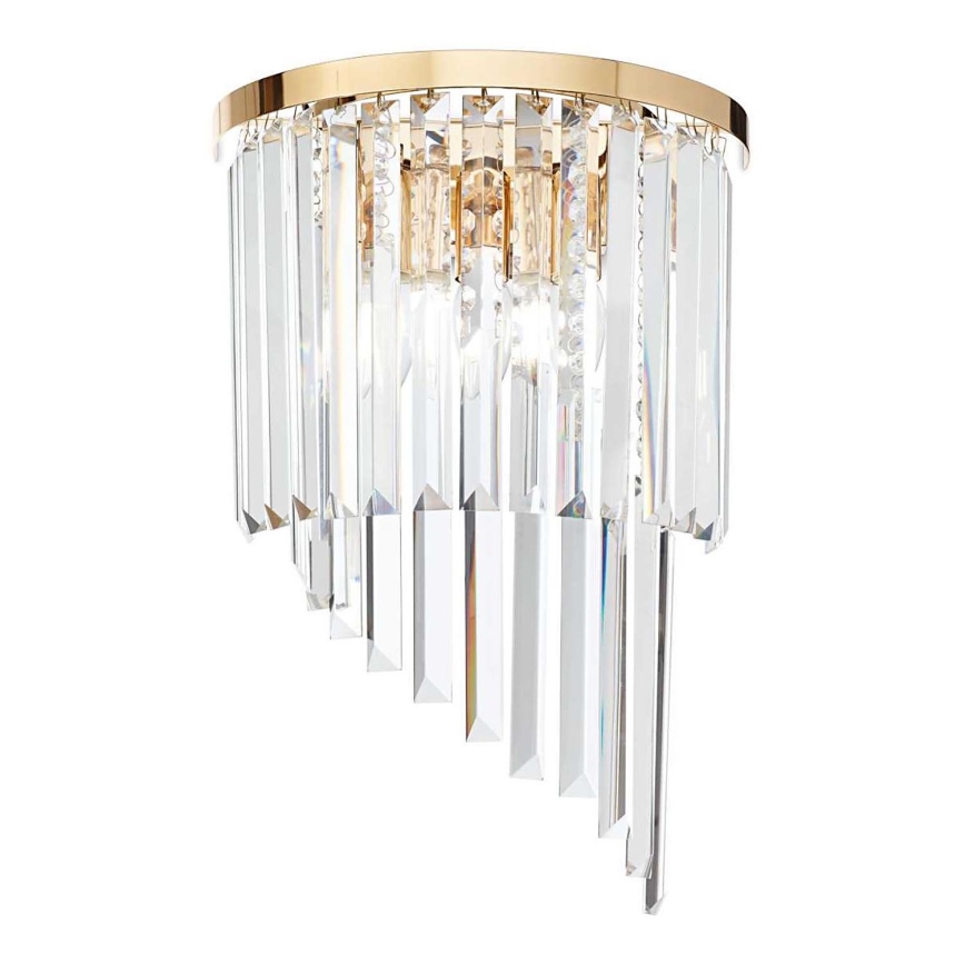Ideal Lux - Kristāla sienas lampa CARLTON 3xE14/40W/230V zelta