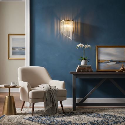 Ideal Lux - Kristāla sienas lampa CARLTON 3xE14/40W/230V zelta