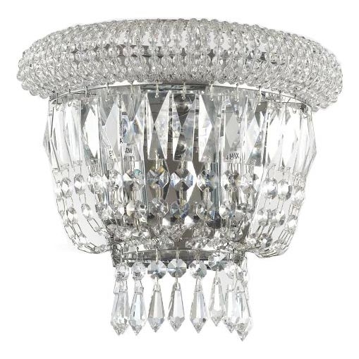 Ideal Lux - Kristāla sienas lampa DUBAI 2xE14/28W/230V spīdīgi hromēts