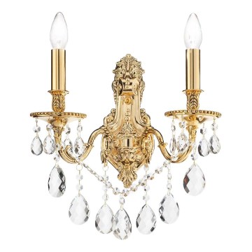 Ideal Lux - Kristāla sienas lampa GIOCONDA 2xE14/40W/230V zelta