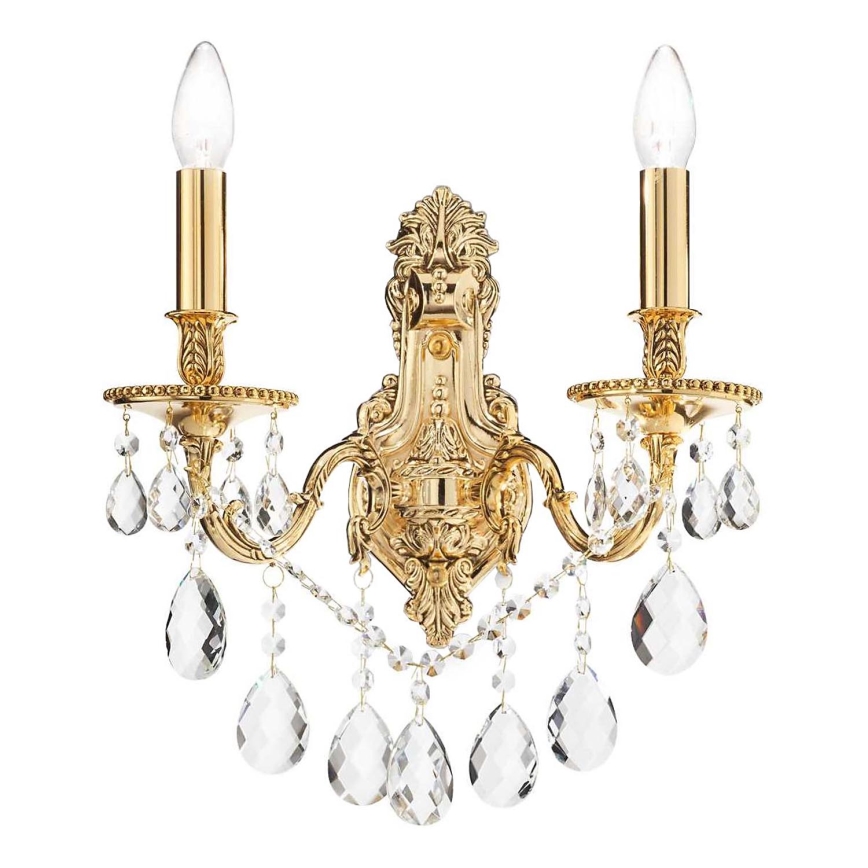 Ideal Lux - Kristāla sienas lampa GIOCONDA 2xE14/40W/230V zelta