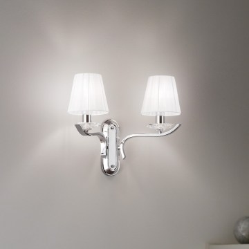 Ideal Lux - Kristāla sienas lampa PEGASO 2xE14/28W/230V spīdīgs hroms