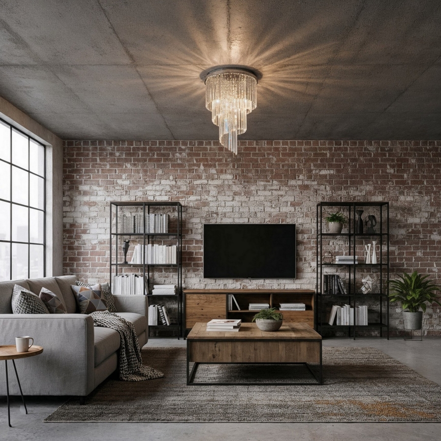 Ideal Lux - Kristāla virsapmetuma lustra CARLTON 12xE14/40W/230V d. 50 cm spīdīgi hromēts