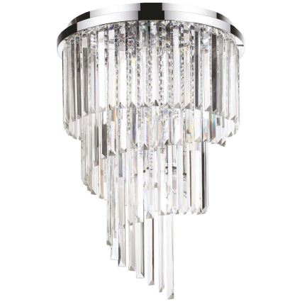 Ideal Lux - Kristāla virsapmetuma lustra CARLTON 12xE14/40W/230V d. 50 cm spīdīgi hromēts