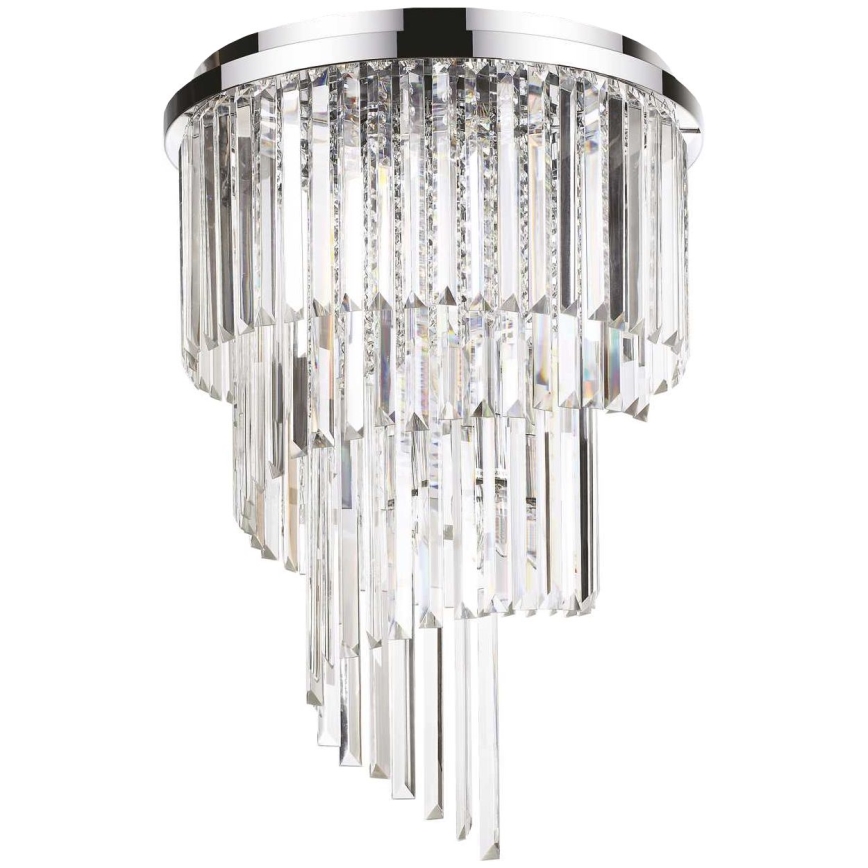 Ideal Lux - Kristāla virsapmetuma lustra CARLTON 12xE14/40W/230V d. 50 cm spīdīgi hromēts