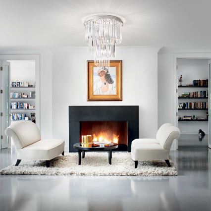 Ideal Lux - Kristāla virsapmetuma lustra CARLTON 12xE14/40W/230V d. 50 cm spīdīgi hromēts