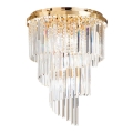 Ideal Lux - Kristāla virsapmetuma lustra CARLTON 12xE14/40W/230V d. 50 cm zelta