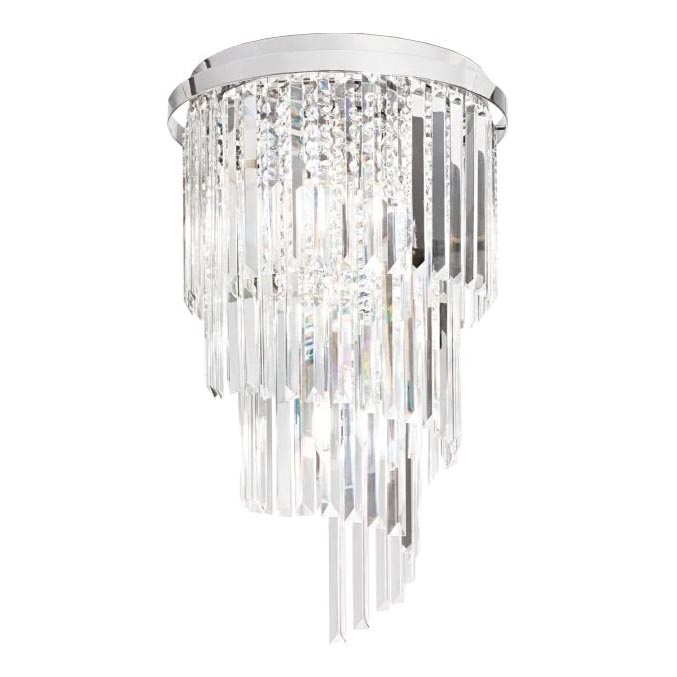 Ideal Lux - Kristāla virsapmetuma lustra CARLTON 8xE14/40W/230V d. 40 cm spīdīgi hromēts