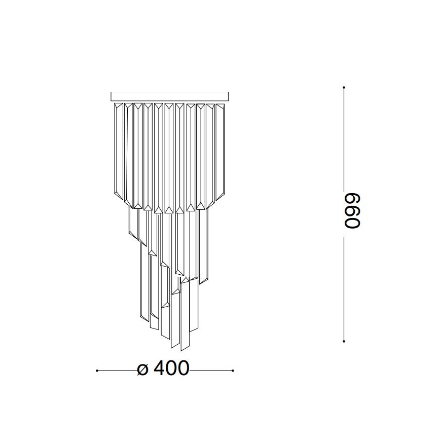 Ideal Lux - Kristāla virsapmetuma lustra CARLTON 8xE14/40W/230V d. 40 cm spīdīgi hromēts