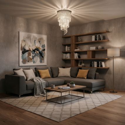 Ideal Lux - Kristāla virsapmetuma lustra CARLTON 8xE14/40W/230V d. 40 cm spīdīgi hromēts