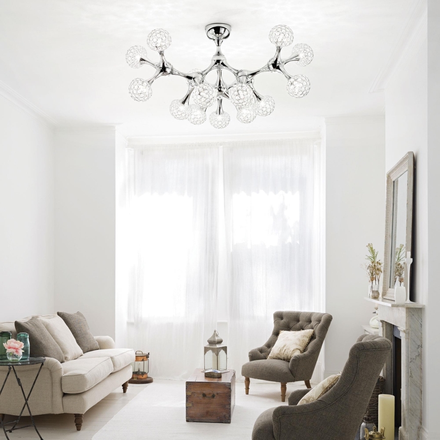 Ideal Lux - Kristāla virsapmetuma lustra NODI 15xG9/40W/230V spīdīgi hromēts