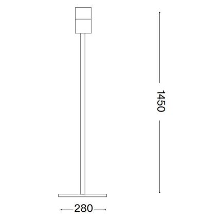 Ideal Lux - Lampas statīvs KOMPLEKTS UP 1xE27/42W/230V spīdīgi hromēts