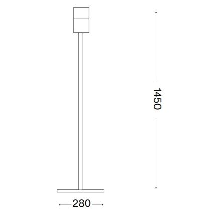 Ideal Lux - Lampas statīvs KOMPLEKTS UP 1xE27/42W/230V hroms