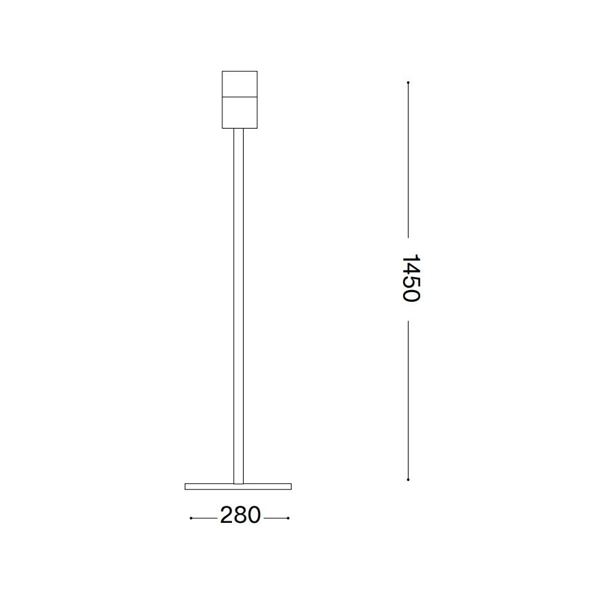 Ideal Lux - Lampas statīvs KOMPLEKTS UP 1xE27/42W/230V spīdīgi hromēts