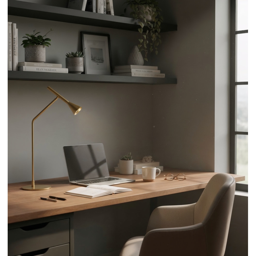 Ideal Lux - LED Aptumšojama skārienvadāma galda lampa DIESIS LED/6,5W/230V CRI 90 zelta