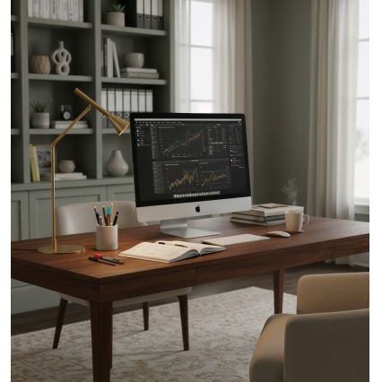 Ideal Lux - LED Aptumšojama skārienvadāma galda lampa DIESIS LED/6,5W/230V CRI 90 zelta