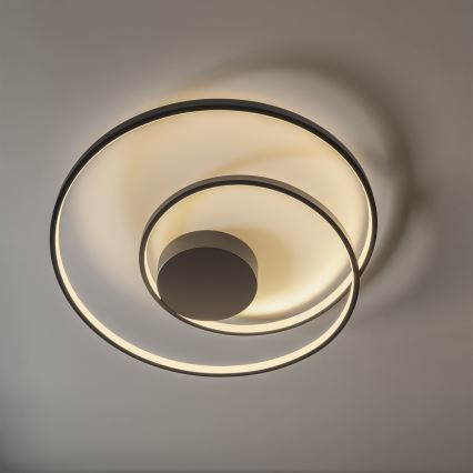 Ideal Lux - LED Aptumšojama griestu lampa OZ LED/48W/230V d. 60 cm CRI 90 melna