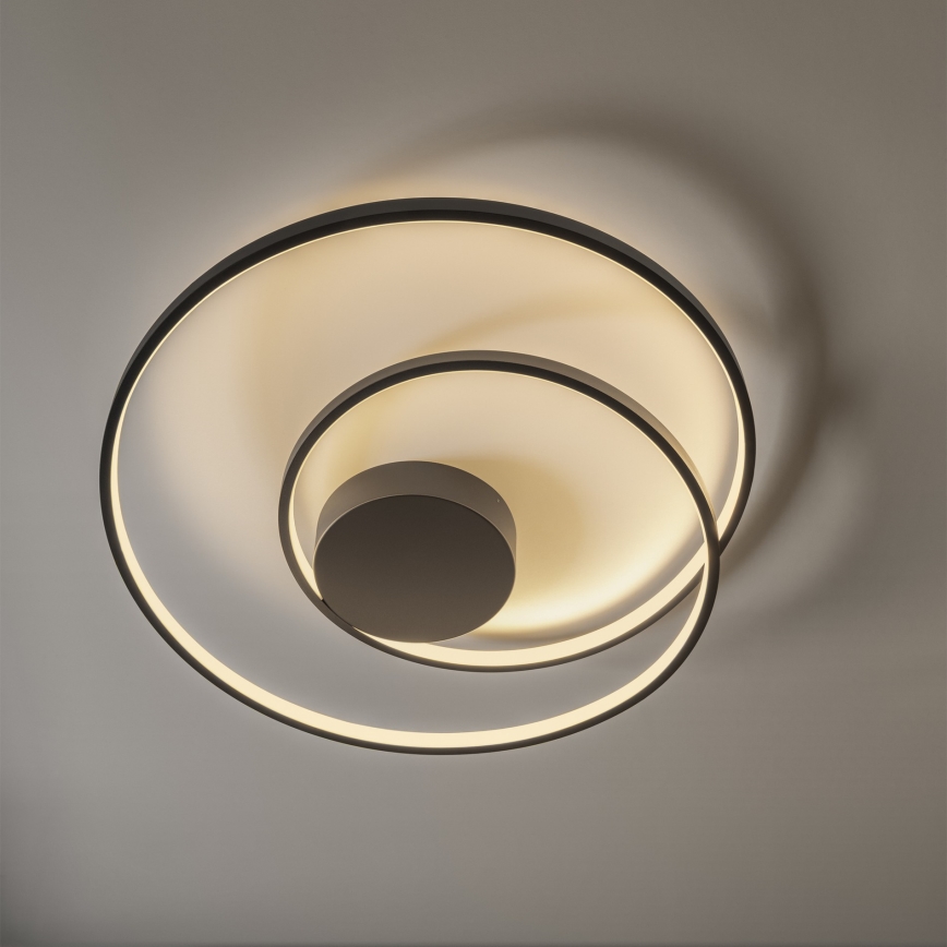 Ideal Lux - LED Aptumšojama griestu lampa OZ LED/48W/230V d. 60 cm CRI 90 melna