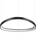 Ideal Lux - LED Aptumšojama lustra ar auklu GEMINI LED/48W/230V d. 61 cm melna