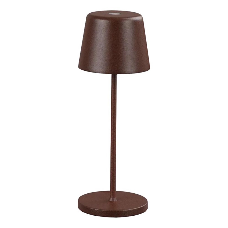 Ideal Lux - LED Aptumšojama skārienvadāma āra galda lampa CUTE LED/2,5W/3,7V USB 2200-2700K 3000 mAh IP65 brūna