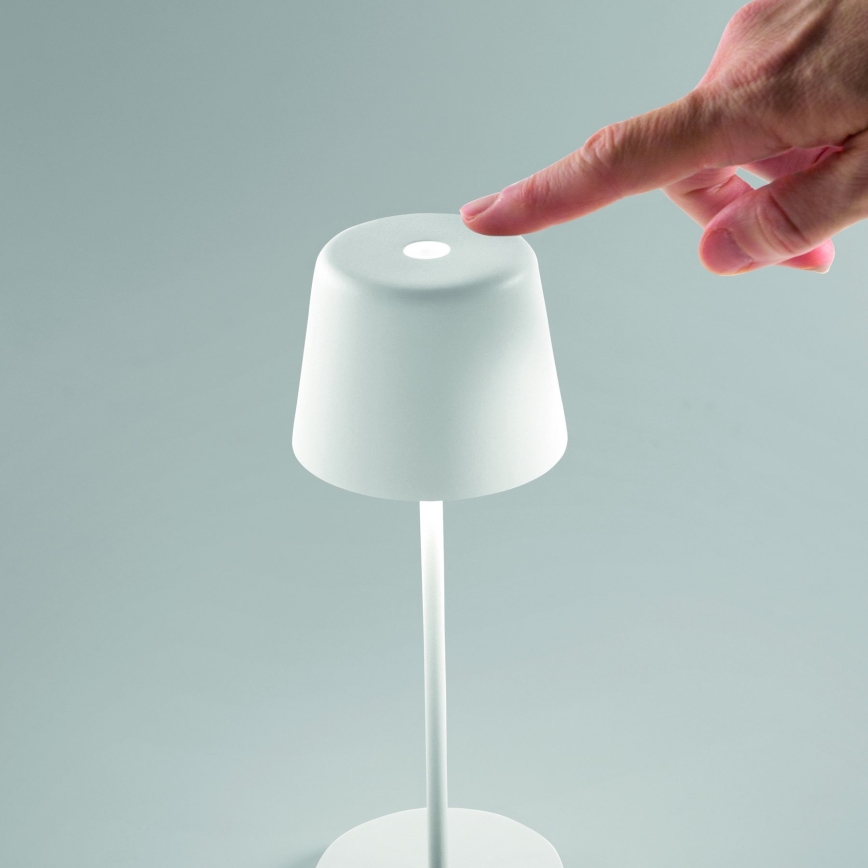 Ideal Lux - LED Aptumšojama skārienvadāma āra galda lampa CUTE LED/2,5W/3,7V USB 2200-2700K IP65 balta