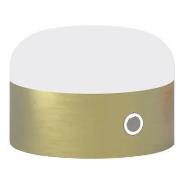 Ideal Lux - LED Aptumšojama skārienvadāma galda lampa MIGNON LED/5W/5V 1500 mAh d. 10 cm CRI 90 misiņš