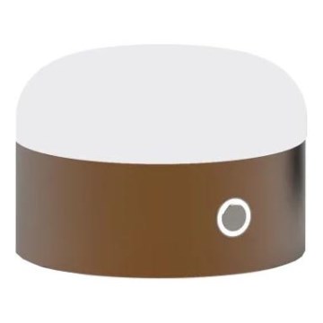 Ideal Lux - LED Aptumšojama skārienvadāma galda lampa MIGNON LED/5W/5V d. 10 cm CRI 90 brūna