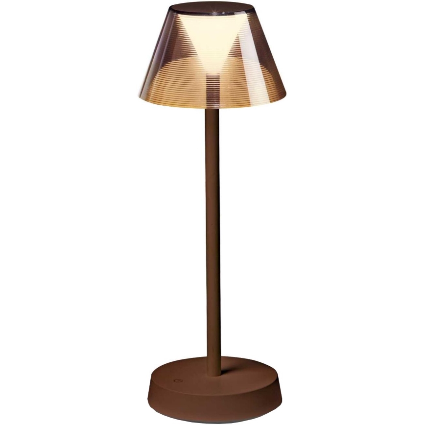 Ideal Lux - LED Aptumšojama skārienvadāma lampa LOLITA LED/2,8W/5V 2200 mAh IP54 brūna