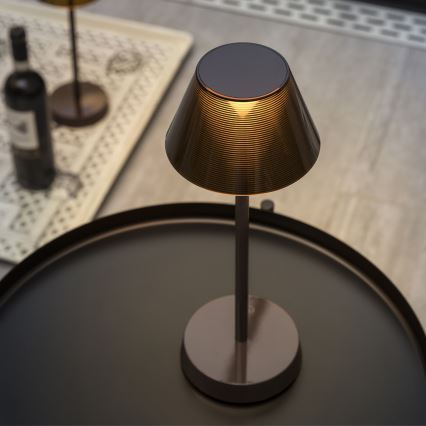 Ideal Lux - LED Aptumšojama skārienvadāma lampa LOLITA LED/2,8W/5V 2200 mAh IP54 brūna