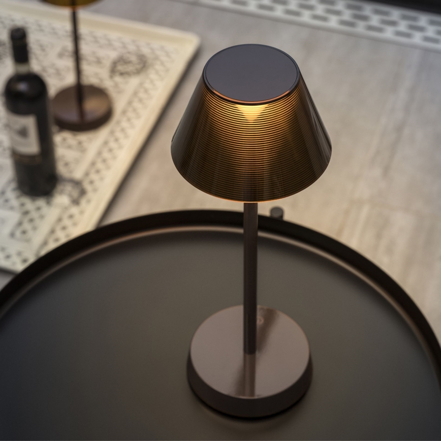Ideal Lux - LED Aptumšojama skārienvadāma lampa LOLITA LED/2,8W/5V 2200 mAh IP54 brūna
