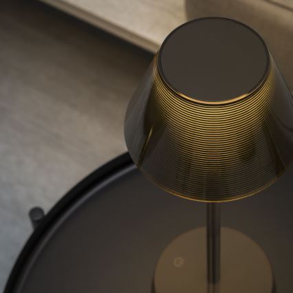 Ideal Lux - LED Aptumšojama skārienvadāma lampa LOLITA LED/2,8W/5V 2200 mAh IP54 brūna