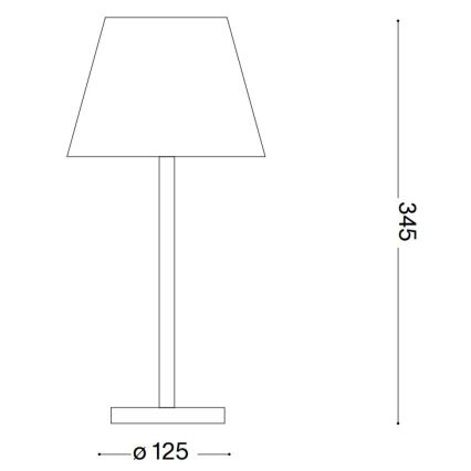 Ideal Lux - LED Aptumšojama skārienvadāma lampa LOLITA LED/2,8W/5V 2200 mAh IP54 brūna