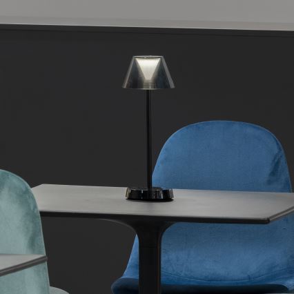 Ideal Lux - LED Aptumšojama skārienvadāma lampa LOLITA LED/2,8W/5V 2200 mAh IP54 melna