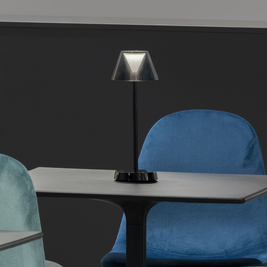 Ideal Lux - LED Aptumšojama skārienvadāma lampa LOLITA LED/2,8W/5V 2200 mAh IP54 melna